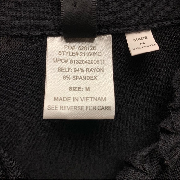 Vintage Y2K 90s Heart Soul Ruffle Top Size M Goth Romantic Vampire Whimsigoth - Picture 9 of 9